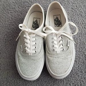 Silver Sparkly Vans
